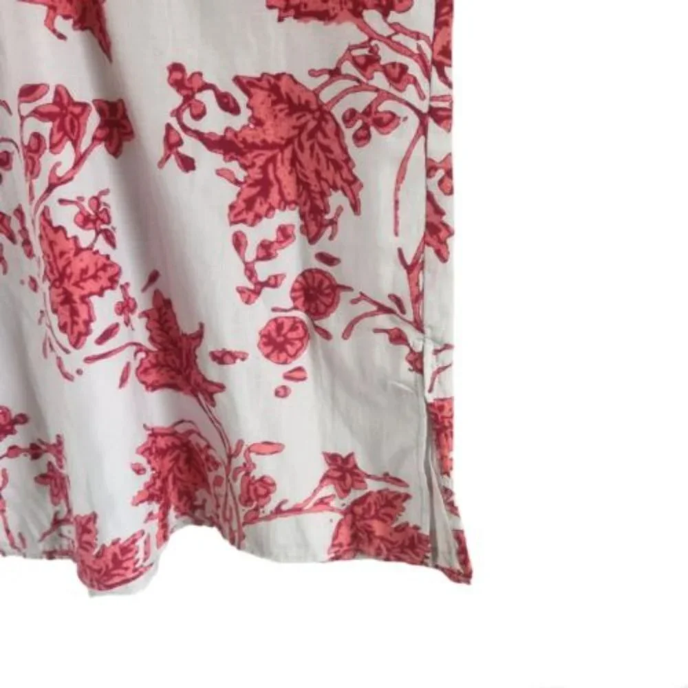 Club Monaco Soft Print Floral Chemise Cami Tank Top Silk Cotton XS Women NWT New - Picture 6 of 7